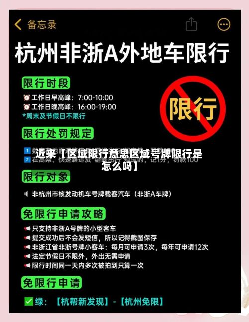 近来【区域限行意思区域号牌限行是怎么吗】-第2张图片