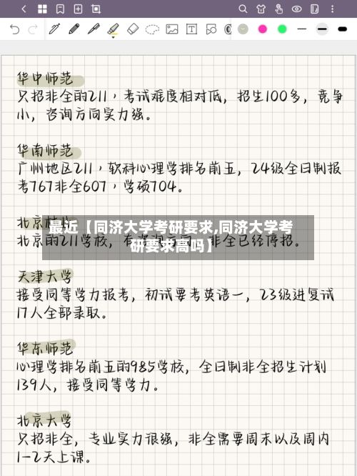 最近【同济大学考研要求,同济大学考研要求高吗】-第3张图片