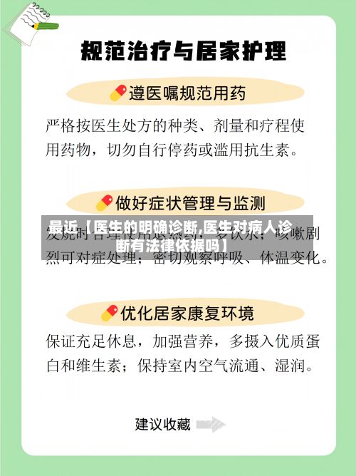 最近【医生的明确诊断,医生对病人诊断有法律依据吗】