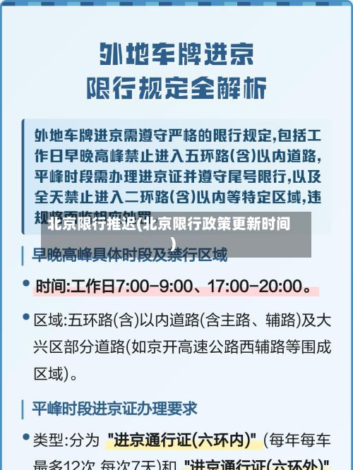 北京限行推迟(北京限行政策更新时间)-第2张图片