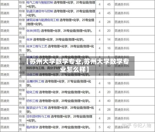 【苏州大学数学专业,苏州大学数学专业怎么样】-第2张图片