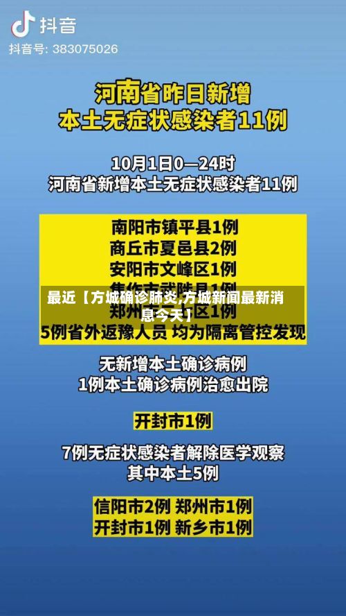 最近【方城确诊肺炎,方城新闻最新消息今天】-第3张图片