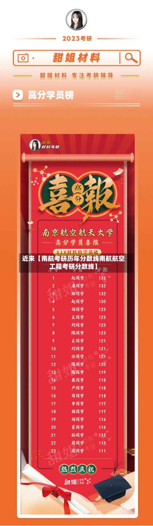 近来【南航考研历年分数线南航航空工程考研分数线】