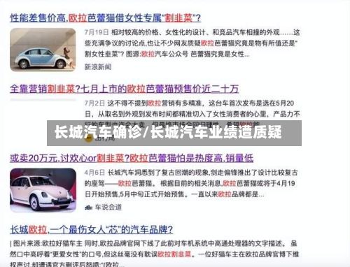 长城汽车确诊/长城汽车业绩遭质疑-第2张图片