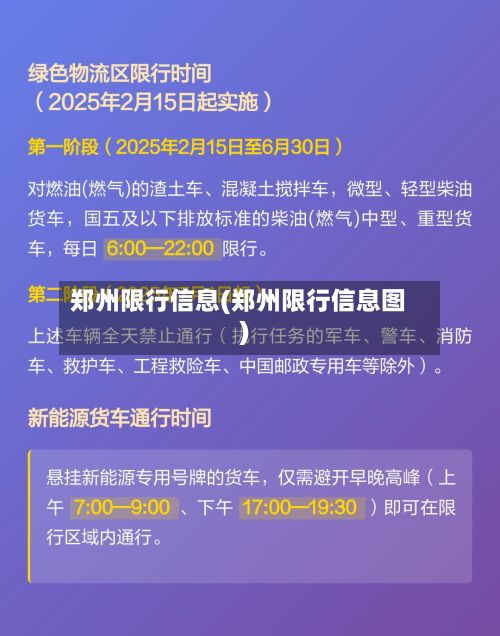 郑州限行信息(郑州限行信息图)-第2张图片