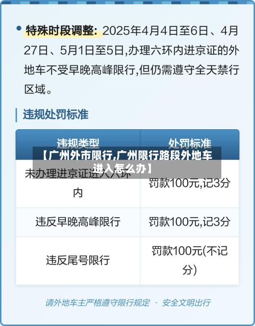 【广州外市限行,广州限行路段外地车进入怎么办】-第2张图片