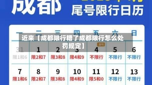 近来【成都限行糟了成都限行怎么处罚规定】