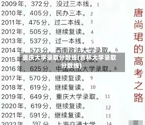 重庆大学录取分数线(吉林大学录取分数线)