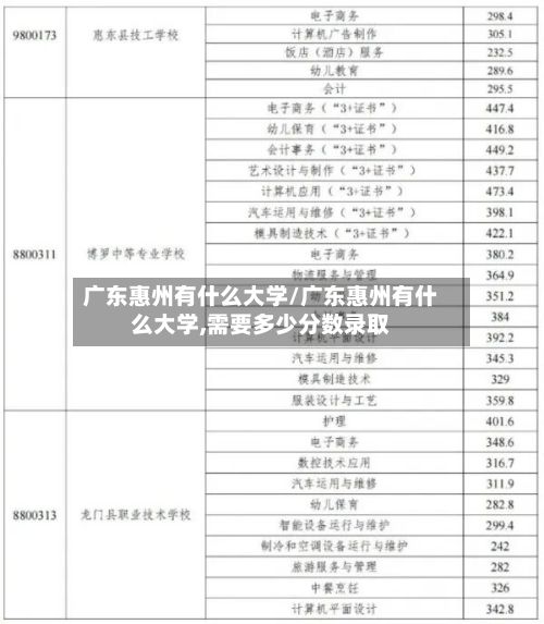 广东惠州有什么大学/广东惠州有什么大学,需要多少分数录取-第3张图片