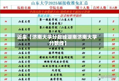 近来【济南大学分数线湖南济南大学 分数线】