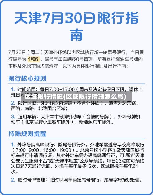 区域限行措施(区域限行措施怎么写)