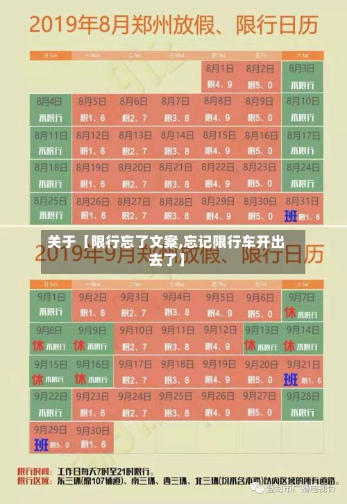 关于【限行忘了文案,忘记限行车开出去了】