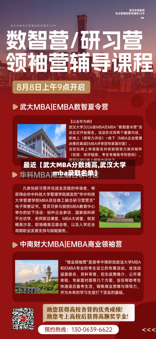 最近【武大MBA分数线高,武汉大学mba录取名单】