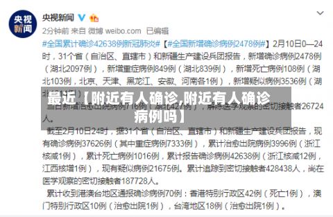 最近【附近有人确诊,附近有人确诊病例吗】