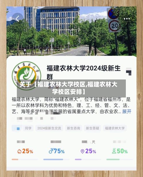关于【福建农林大学校区,福建农林大学校区安排】