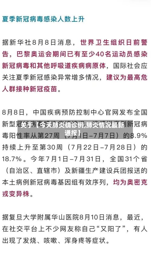 关于【今天肺炎确诊例,肺炎情况最新通报】-第2张图片