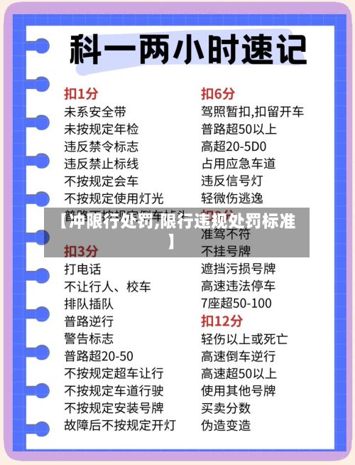 【冲限行处罚,限行违规处罚标准】