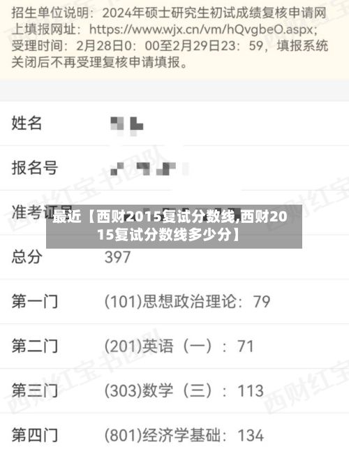 最近【西财2015复试分数线,西财2015复试分数线多少分】-第2张图片