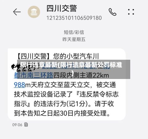 限行违章最新(限行违章最新处罚标准)