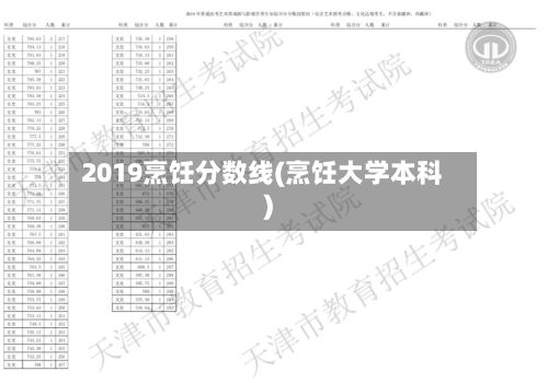 2019烹饪分数线(烹饪大学本科)-第3张图片
