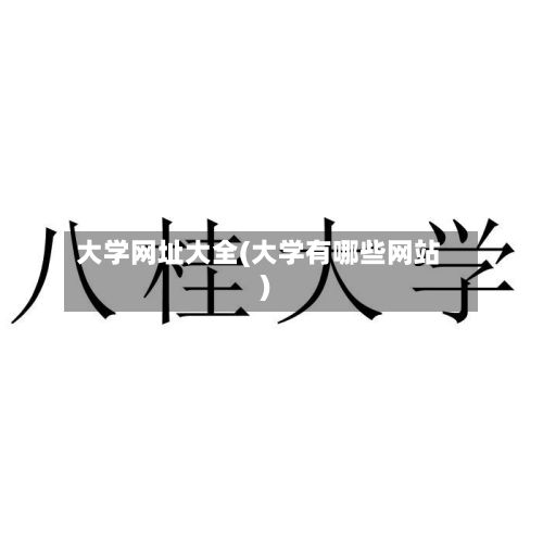 大学网址大全(大学有哪些网站)