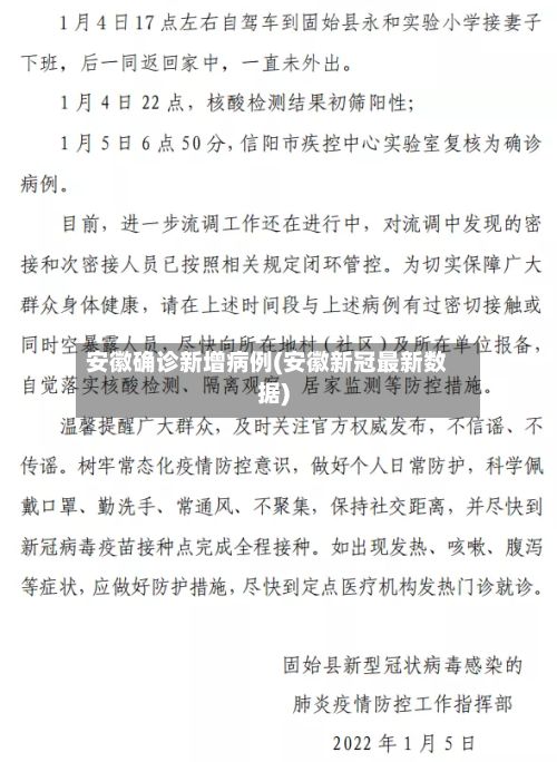 安徽确诊新增病例(安徽新冠最新数据)