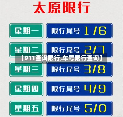 【911查询限行,车号限行查询】