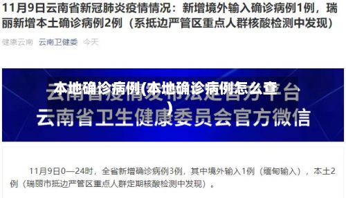 本地确诊病例(本地确诊病例怎么查)