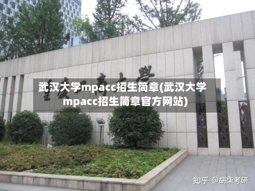 武汉大学mpacc招生简章(武汉大学mpacc招生简章官方网站)